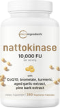 Micro Ingredients Nattokinase 10,000 FU Per Serving, 240 Veggie Capsules