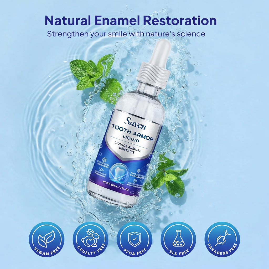 Cavity Protection Tooth Armor Liquid: Science-Backed Formula Strengthens Enamel with Remineralization Drops at-Home Tooth Enamel Support Stronger Teeth Hydroxyapatite 60 ml